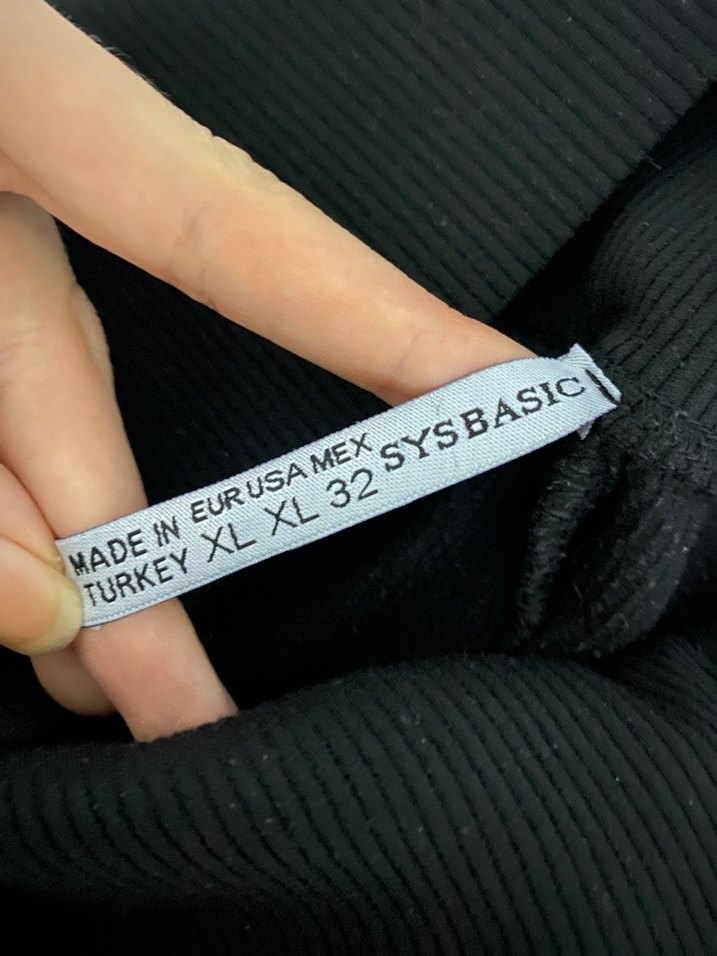 Siyah Fitilli Kadın Tayt - Görsel 5