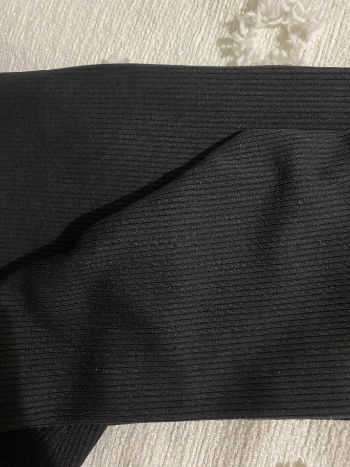 Siyah Fitilli Kadın Tayt - Görsel 3