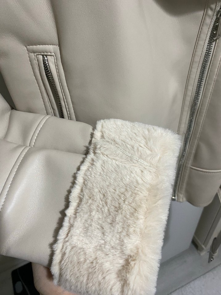 Stradivarius Deri Ceket - Görsel 4