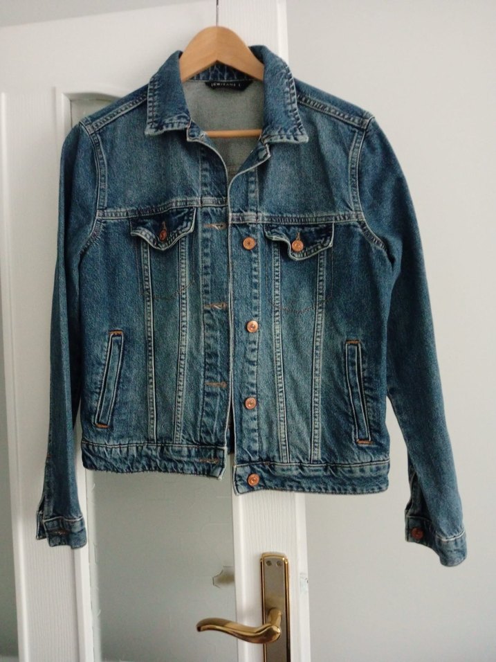 Düğmeli Kadın Mavi Denim Ceket - Görsel 2