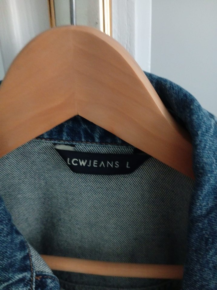 Düğmeli Kadın Mavi Denim Ceket - Görsel 5