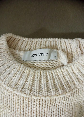 Beyaz Örgü Kadın Kazak - Görsel 4