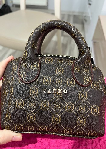Vakko Desenli  Deri Kadın Çanta - Görsel 5