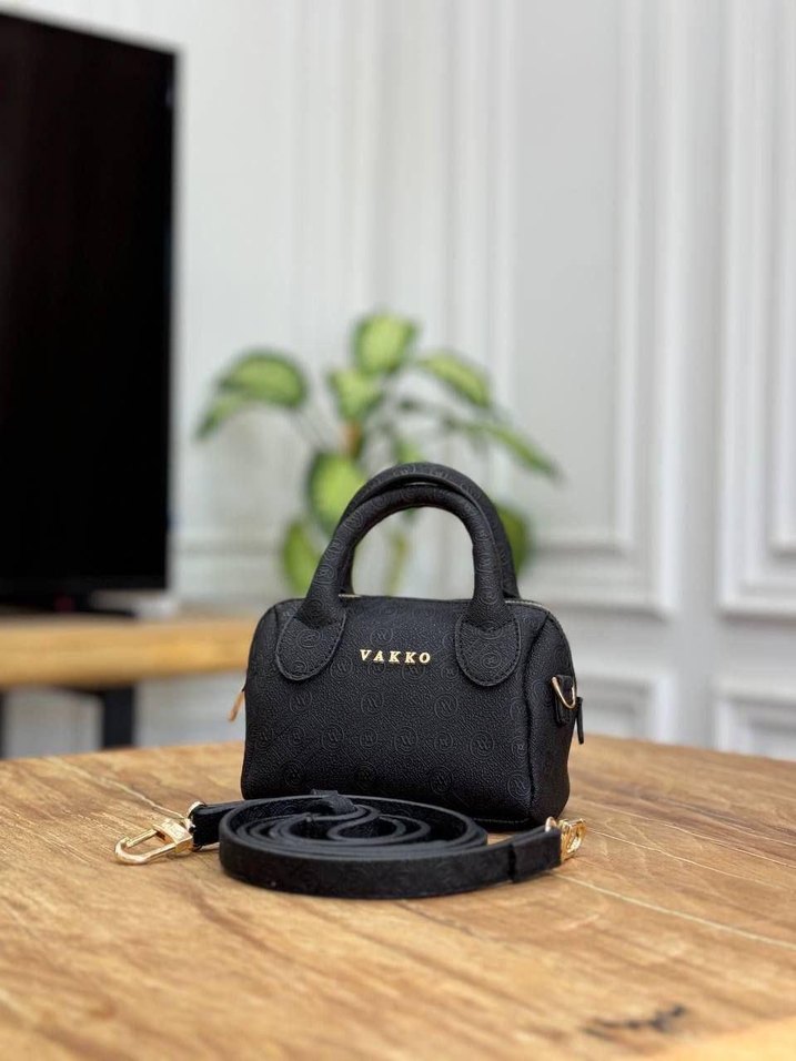 Vakko Desenli  Deri Kadın Çanta - Görsel 3