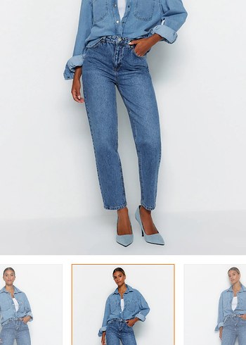 Kadın Mavi Regular Fit Denim Jean - Görsel 2