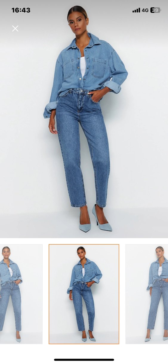 Kadın Mavi Regular Fit Denim Jean - Görsel 2