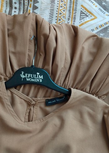 Bej Kemerli Uzun Kadın Elbise - Görsel 4