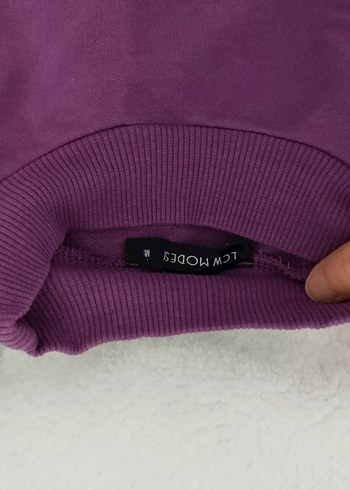 Mor Uzun Kollu Basic Sweatshirt - Görsel 4