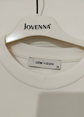 Kadın Beyaz Bisiklet Yaka Sweatshirt - Görsel 4