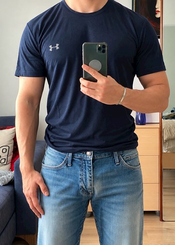 Diğer Under Armour Lacivert Bisiklet Yaka Tisort
