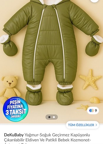 Diğer Dekubaby Yesil Bebek Astronot Tulum