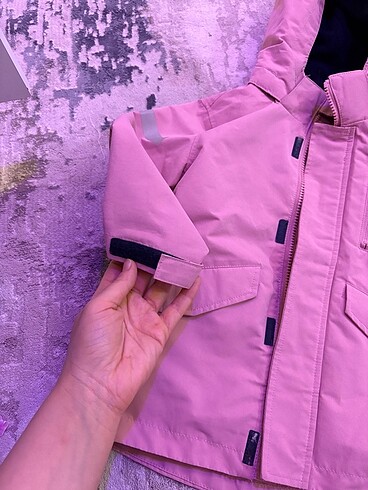 24-36 Ay Beden pembe Renk Hm yağmurluk parka