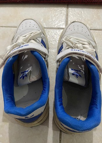 37 Beden Erkek Çocuk Adidas Mavi Bağcıklı Spor Ayakkabı