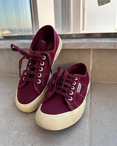 Superga bordo ayakkabı
