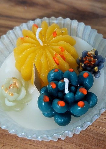 Beden Renkli Mini Dekoratif Mum Seti