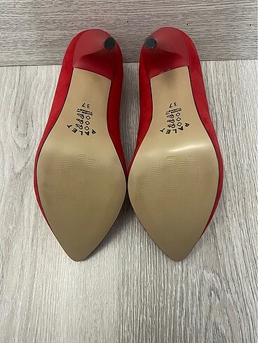 Kırmızı Nubuk Topuklu - Görsel 4