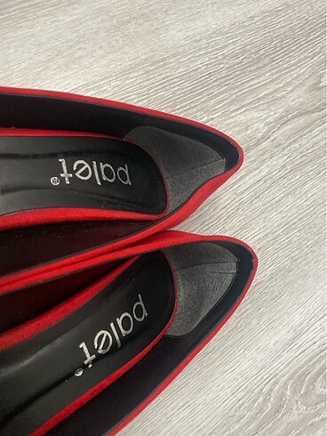 Kırmızı Nubuk Topuklu - Görsel 5