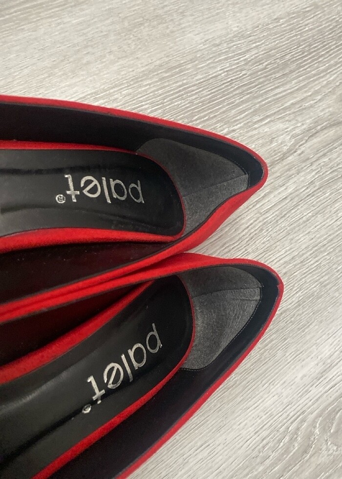 Kırmızı Nubuk Topuklu - Görsel 5