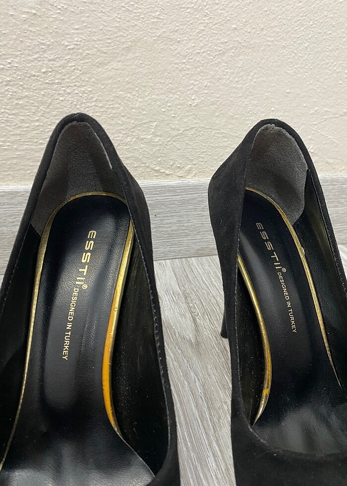 Siyah nubuk stiletto - Görsel 2