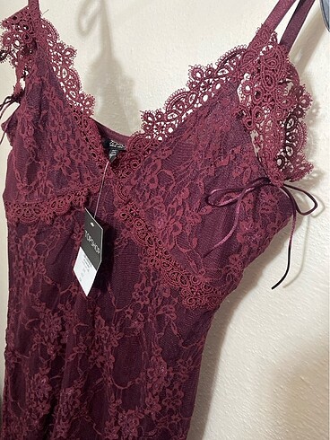 36 Beden Topshop Mürdüm Elbise