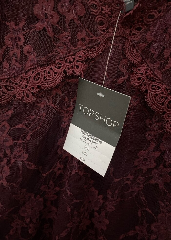 Topshop Mürdüm Elbise - Görsel 4