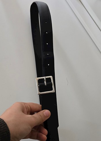 Zara Kadın Siyah Deri Tokalı Kemer