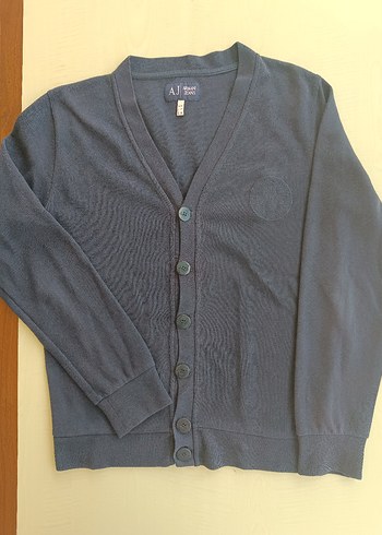 Armani Jeans Lacivert V Yaka Dugmeli Hirka