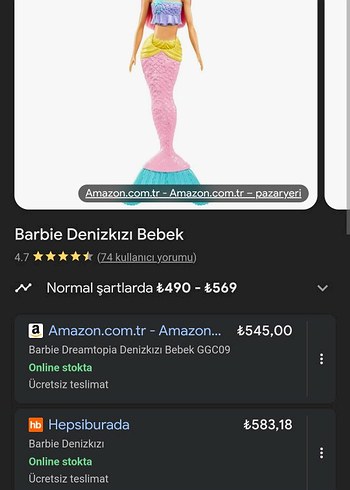  Beden Renk Pembe Deniz Kızı Bebek
