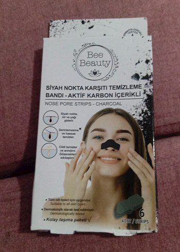 Bee Beauty Aktif Karbonlu Siyah Nokta Temizleme Bandı - Görsel 2