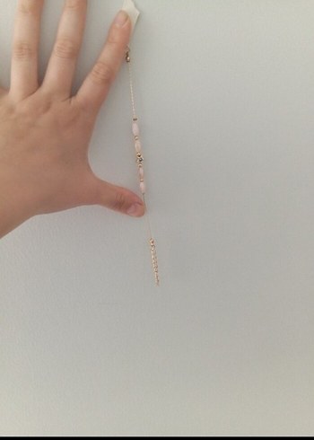 Bej Boncuklu Bohem Kadın El Zinciri - Görsel 2