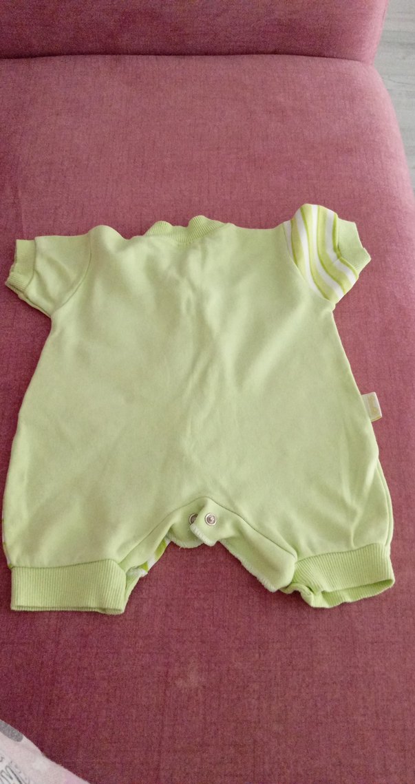 Yeşil Bebek Kısa Kollu Tulum - Görsel 3