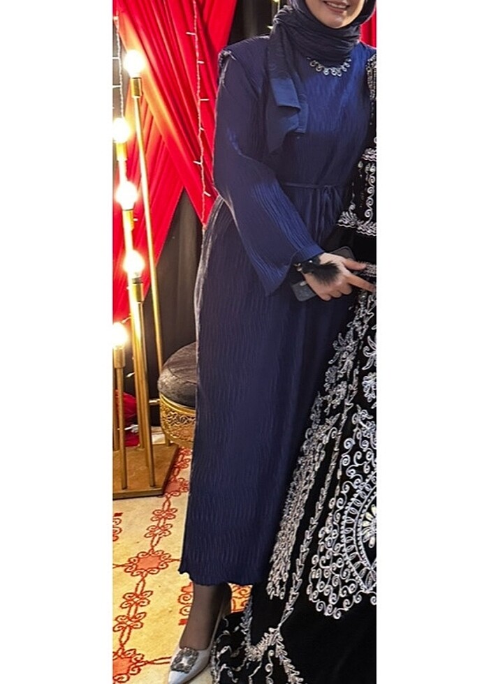 Hoops marka Lacivert piliseli elbise - Görsel 4