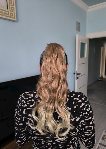 Bej Püsküllü Kadın Saç Aksesuarı - Görsel 4