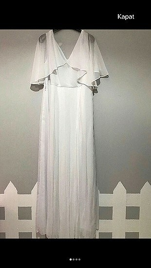 beyaz uzun elbise