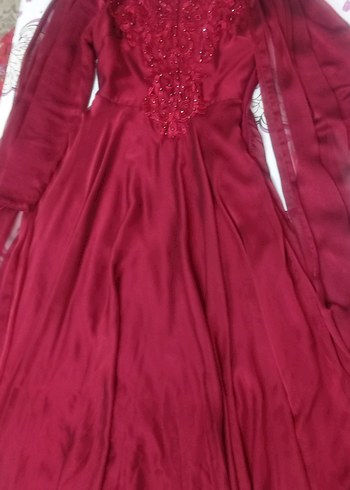 pelerinli Kadın Abiye şal dahil - Görsel 4