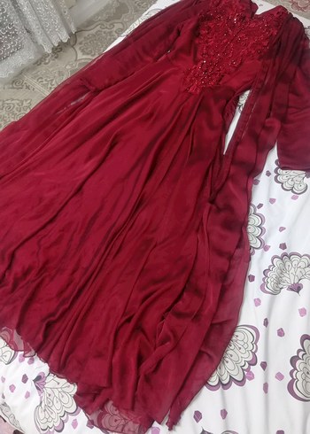 pelerinli Kadın Abiye şal dahil - Görsel 2