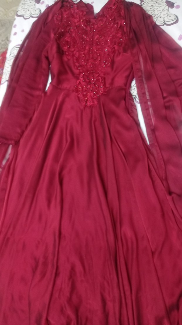 pelerinli Kadın Abiye şal dahil - Görsel 4