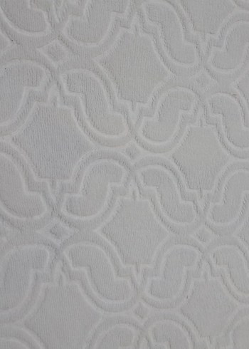 6 MT Beyaz  kabartma desenli halı Örtüsü - Görsel 2