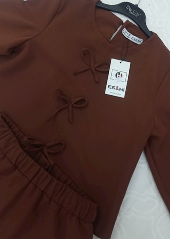 Kadın Uzun Kahverengi Basic Elbise - Görsel 2