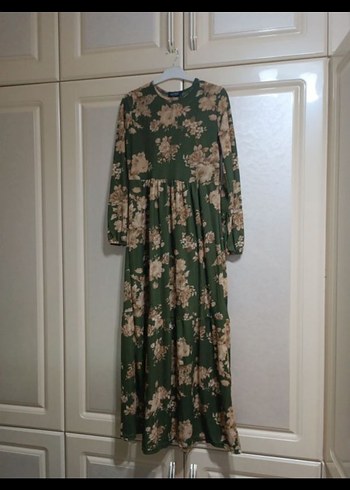 Pembe Uzun Kollu Piliseli Kadın Elbise - Görsel 3