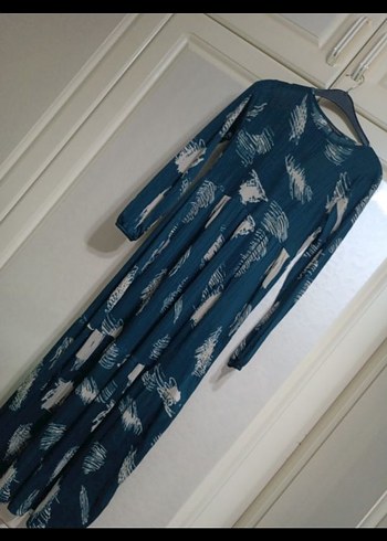 Pembe Uzun Kollu Piliseli Kadın Elbise - Görsel 4