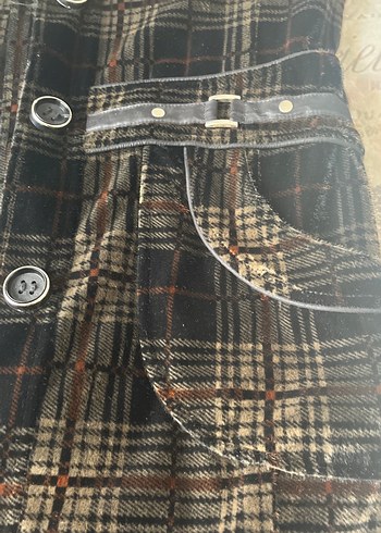 Düğmeli Uzun Siyah Gotik kadife Kadın Kaban - Görsel 2