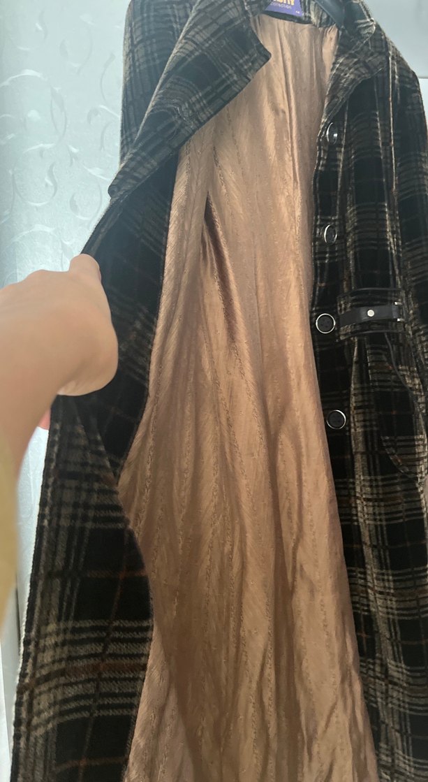 Düğmeli Uzun Siyah Gotik kadife Kadın Kaban - Görsel 5