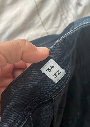 Lacivert Rahat Kesim Erkek kot pantolon 34/32 - Görsel 3