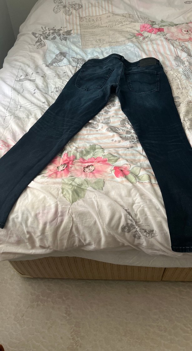 Lacivert Rahat Kesim Erkek kot pantolon 34/32 - Görsel 5