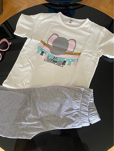 5 Yaş Beden yazlık kız çocuk pijama takımı