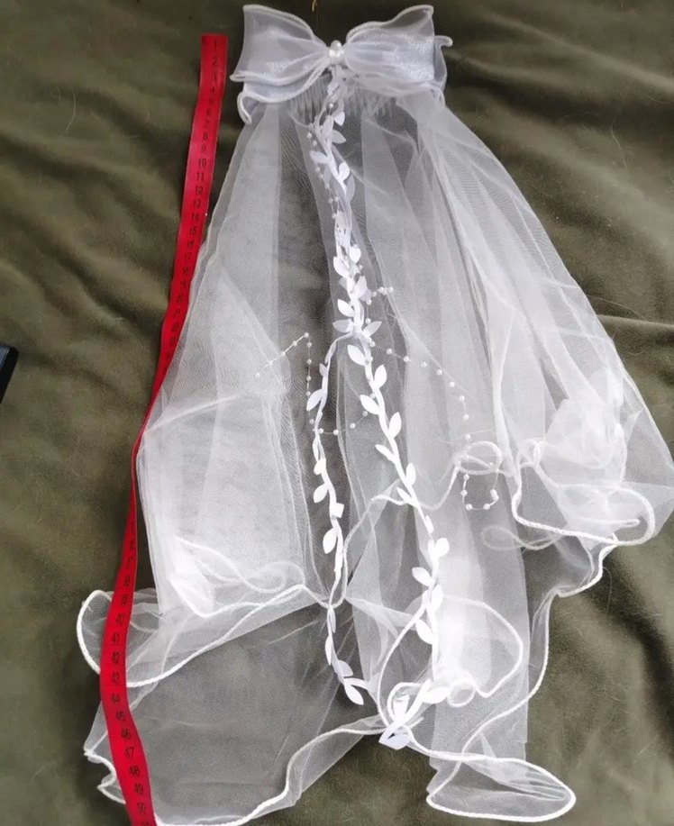 Fiyonklu Beyaz  Duvak - Görsel 4