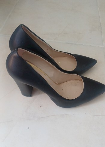 Siyah Rugan Tokalı Stiletto - Görsel 2