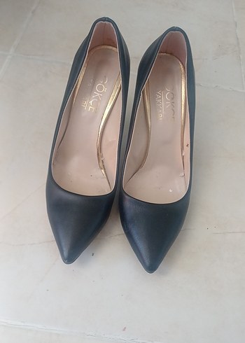 Siyah Rugan Tokalı Stiletto - Görsel 6