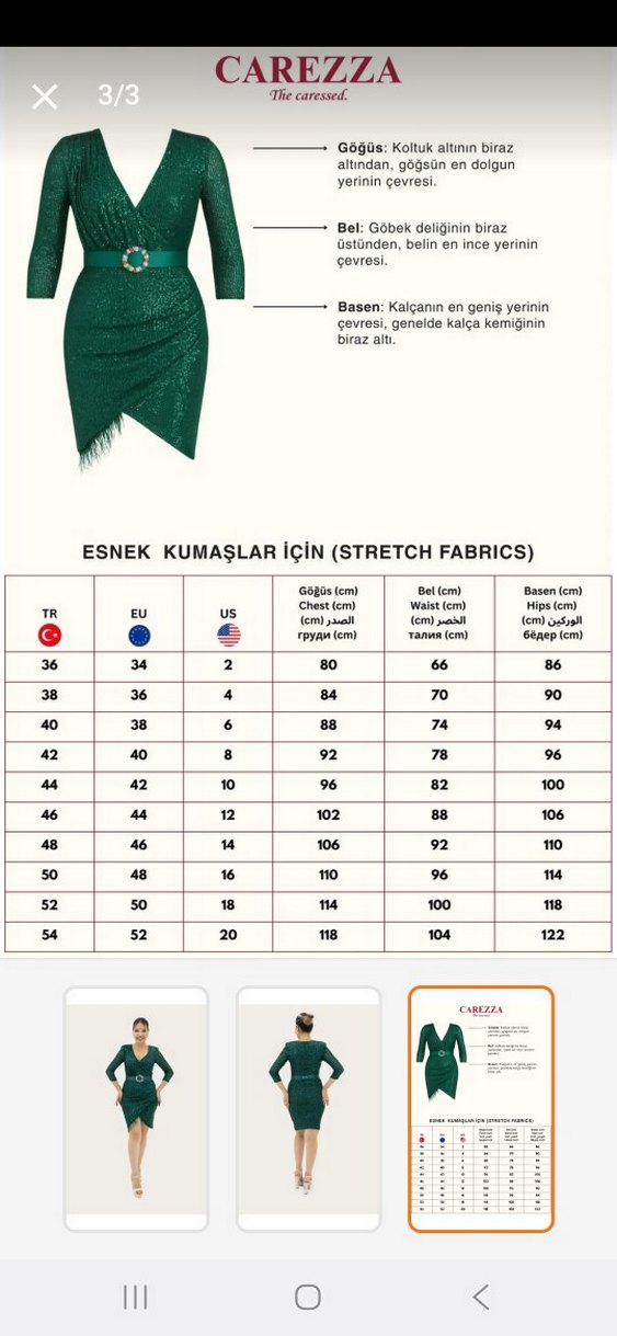 Yeşil Mini payetli V Yaka Abiye Elbise - Görsel 3